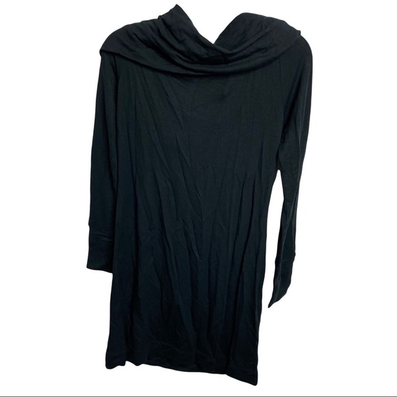 NWT Lilly Pulitzer Size Medium Black Onyx One Shoulder Drape Neck Dress $148 - Picture 4 of 7